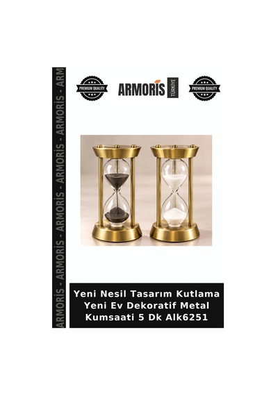 Yeni Nesil Tasarım Kutlama Yeni Ev Dekoratif Metal Kumsaati 5 Dk Alk6251