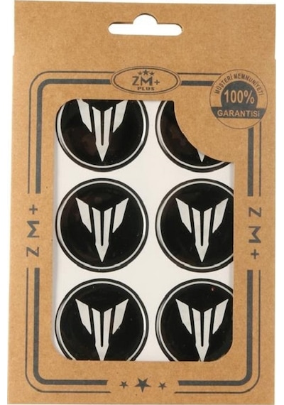 YAMAHA Koruma Takozu MT Damla Etiket Sticker Ø39mm SİYAH-BEYAZ