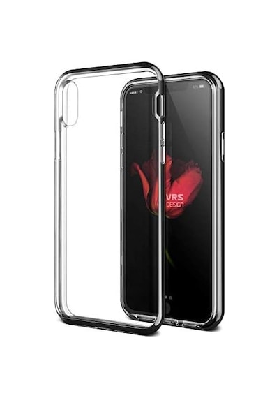 Vrs88870 İphone X Crystal Bumper Kılıf Metal Black 50 x 22