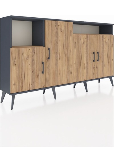 Arges Konsol 5 Raflı 4 Kapaklı 176x30x99 Antrasit-çam Atlas Çam - Antrasıt Arges Konsol 5 Raflı 4 Kapaklı 176x30x99 Antrasit-çam Atlas Çam - Antrasıt