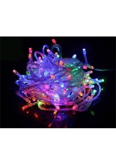 Renkli Dekor Lambası, 10 Metre, 100 Led, Canlı Ve Şık Aydınlatma Dekoru Çok Renkli