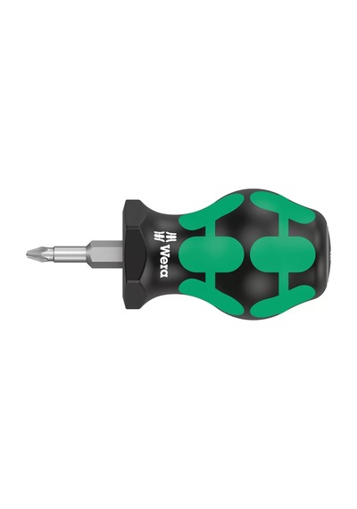 Wera 355 Pz Pozidriv Stubby/topaç/karbüratör Tornavidası, Pz 1 X 25 Mm