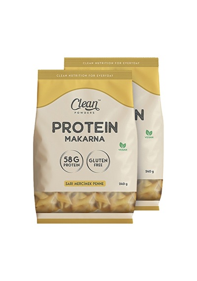 Clean Powders Protein Makarna Sarı Mercimek 240 Gr 2 Adet - Aromasız