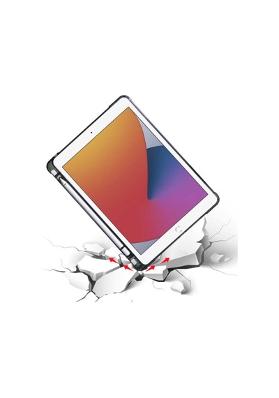 Apple Ipad 9.7" 2018 Kılıf Kalem Bölmeli Tri Folding Smart Katlanabilir Standlı 360 Tam Koruma Kapaklı Kılıf