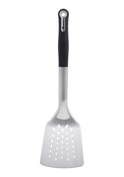 MasterPro 4859 Foodies Collection serisi Paslanmaz Çelik Oluklu Spatula,33,6x9,5x4,6 cm,PBT materyal