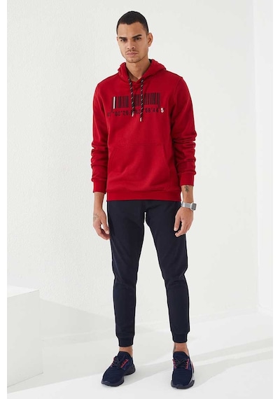 Tommy Life Kırmızı Nakışlı Kanguru Cep Standart Kalıp Kapüşonlu Erkek Sweatshirt - 87839 Kırmızı Tommy Life Kırmızı Nakışlı Kanguru Cep Standart Kalıp Kapüşonlu Erkek Sweatshirt - 87839 Kırmızı