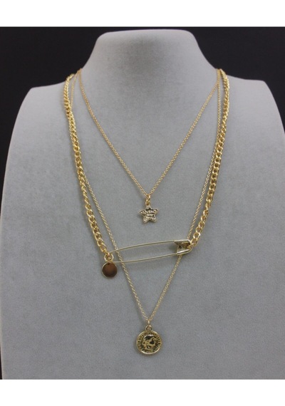 Çoklu Zincir Kolye Gold - 76980961 Gold