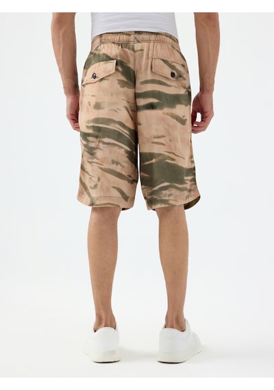 Relax Fit Erkek Şort Camel
