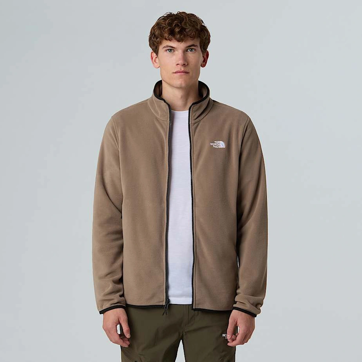 The North Face Glacier Fleece Erkek Bej Dik Yaka Ceket Bej