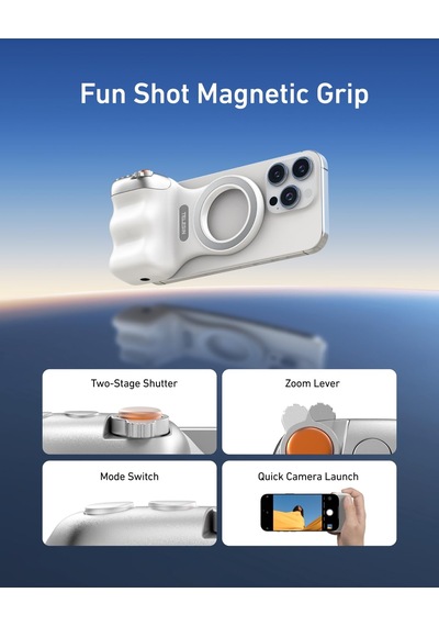 Telesın Fun Shot Manyetik Telefon Kamera Kavrama İphone Ve Android İçin Çıkarılabilir Kablosuz Deklanşör Uzaktan Kumanda, 1/4" Tripod Vida, Konforlu Ergonomik Kamera Kavrama Kolu Tutucu Sku: Smgstkc4 Telesın Fun Shot Manyetik Telefon Kamera Kavrama İphone Ve Android İçin Çıkarılabilir Kablosuz Deklanşör Uzaktan Kumanda, 1/4" Tripod Vida, Konforlu Ergonomik Kamera Kavrama Kolu Tutucu Sku: Smgstkc4