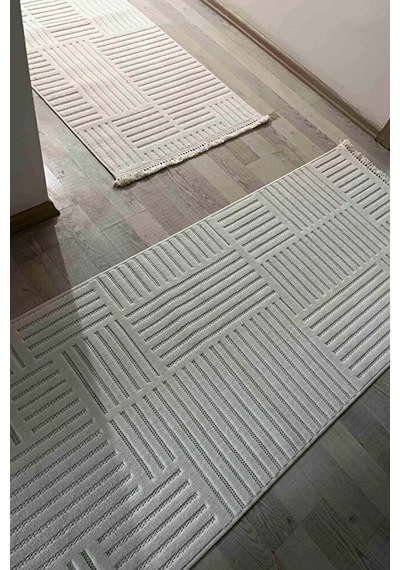 Lioren 9201 Krem - Salon, Koridor Yolluk , Mutfak, Antre, Yatak Ve Oturma Odası Halısı Krem 1