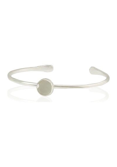 Kadir Jewellery Zirkon Taşlı Ayarlanabilir 925 Ayar Gümüş Kaplama Bilezik Beyaz