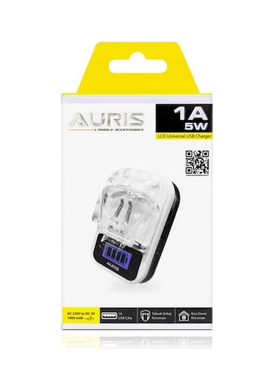Auris 1A Lcd Universal Ekranlı Göstergeli Pil Batarya Şarjı