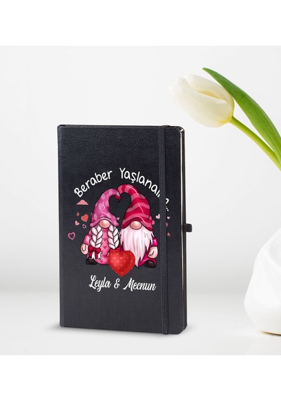 Bk Gift Kişiye Özel Sevgili Temalı 2 Li Defter Seti, Sevgiliye Hediye, Sevgililer Günü Hediyesi, Doğum Günü Hediyesi-13 Çok Renkli