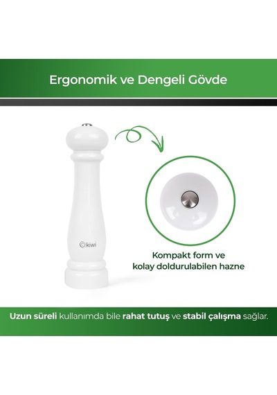 Kspg-4810 Otomatik Tuz&baharat Değirmeni Beyaz Çok Renkli