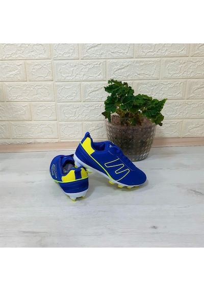 Jump 28843 Saks Mavi Krampon Çim Saha Çocuk Futbol Ayakkabı 001