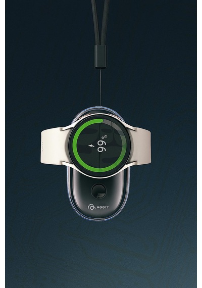 Aggiy Mini Magjoy S 2.5w 1000 Mah Manyetik Powerbank Wireless Kablosuz Taşınır Şarj Samsung Uyumlu Watch siyah
