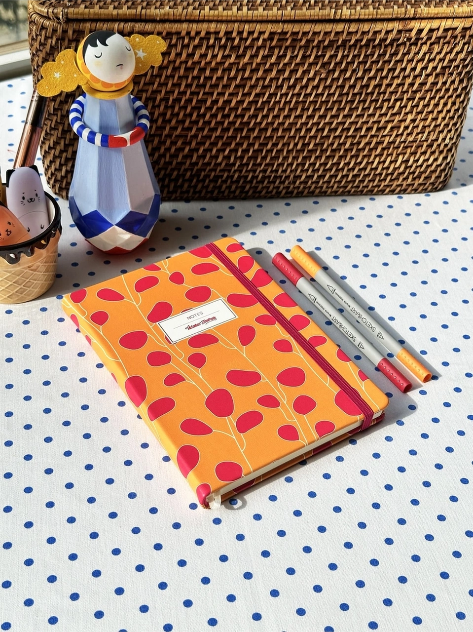 Venzi Art Sert Kapak Vegan Deri 192 Sayfa A5 80gr. Çizgili Defter Turuncu