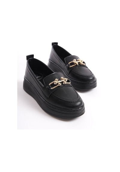 Daxtors D602 Günlük Ortopedik Garantili Kadın Loafer Ayakkabı Siyah
