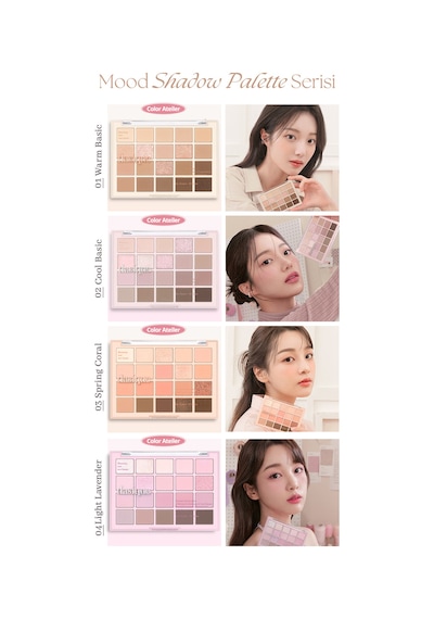 Dasique Mat Ve Işıltılı Tonlardan Oluşan 20 Renkli Far Paleti Mood Shadow Palette 01 Warm Basic 01 Warm Basic