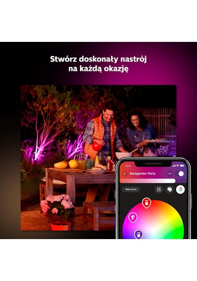 Philips Hue Outdoor Renkli Akıllı Led Şerit, 5 Metre Aydınlatma Çok Renkli