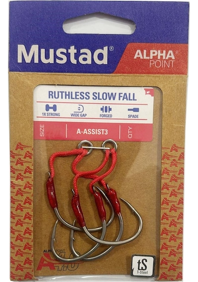 Mustad Alpha Point Ruthless Slow Fall A-assıst3 Asist Olta İğnesi 3/0 No - 2 Adet