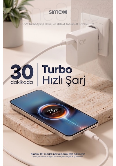 Xiaomi 67w Turbo Hızlı Şarj Seti Güç Adaptörü Başlığı Aleti Redmi Note 14 13 12 11 Pro Poco Uyumlu - 36563628