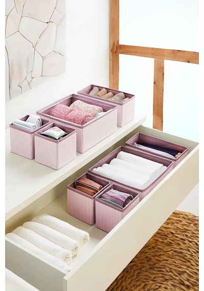 Esti 4'lü Çekmece Düzenleyici Organizer Set - Pembe