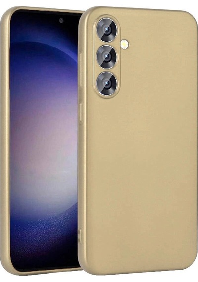 Galaxy Uyumlu S23 Fe Kılıf Zore Premier Silikon Kapak Gold