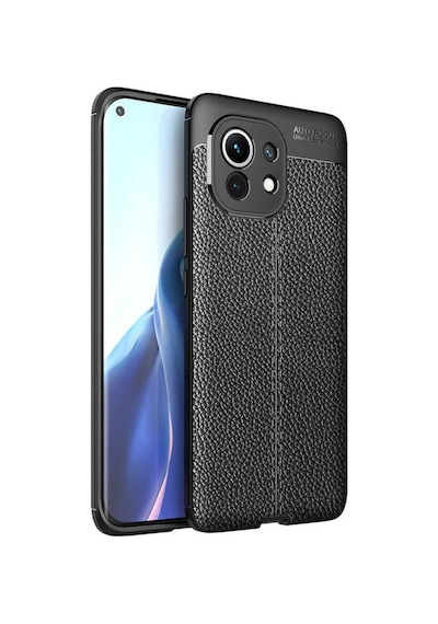 Xiaomi Mi 11 Kılıf Niss Deri Görünümlü Silikon Kapak