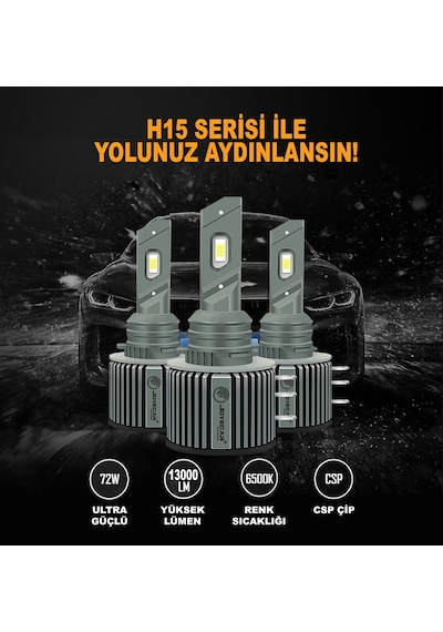 Joyecar H15 13000 Lümen Led Far Ampulü Arıza Işığı Yakmaz