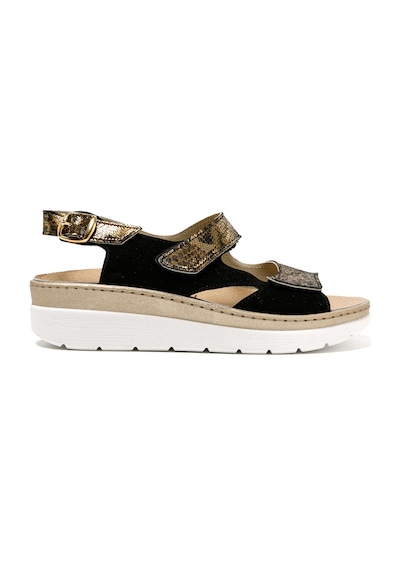 Black Sandalet Kadın 5686 Green Life Stretch Women's Footwear Siyah