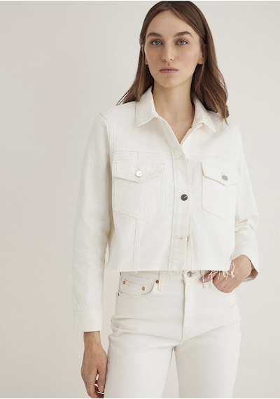Mavi - Thalia Mavi Premium Beyaz Jean Ceket 1110289-89161 Beyaz