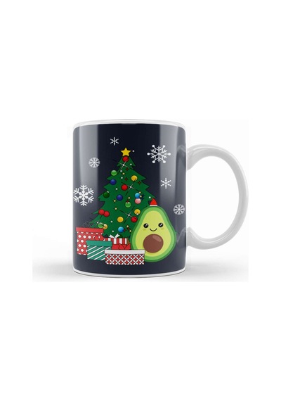 Happy Avocado Around The Christmas Tree Kupa Bardak Porselen Karışık