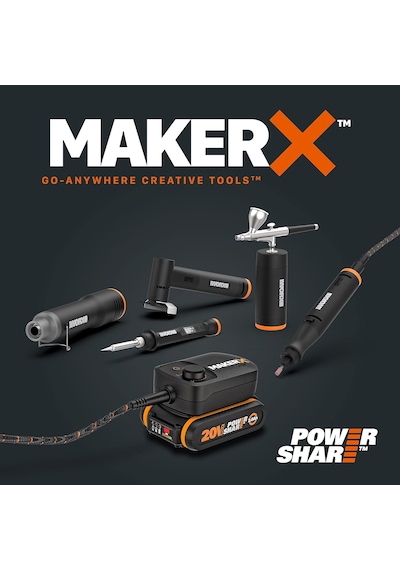 Wx744.9 Makerx 20volt Profesyonel Dijital Lehim Tabancası + 12 Aksesuar Akü Dahil Değildir