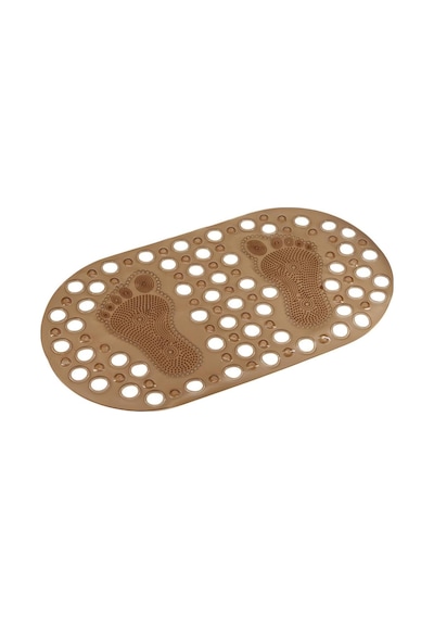 Premium Serisi Banyo - Küvet İçi Kaydırmaz Vantuzlu Ayak Desenli Paspas 66,5 X 36,5 Cm, Kahve Genel
