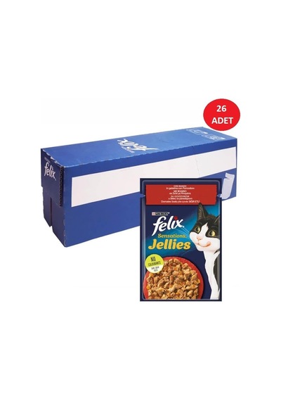 Sensation Sığır & Domatesli Kedi Yaş Maması 26 X 85 Gr