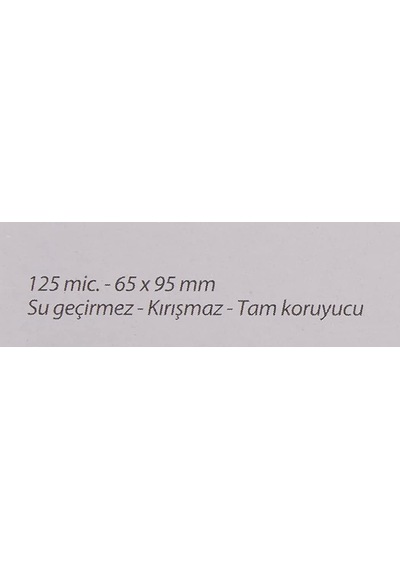 610301770201 65x95 Mm, Şeffaf