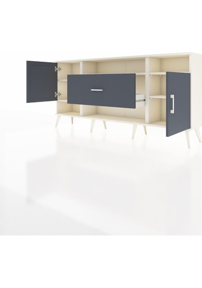 Arges Konsol 5 Raflı Tek Çekmeceli 2 Kapaklı 176x30x83 Aytaşı-antrasit/antrasit Antrasit/antrasit Arges Konsol 5 Raflı Tek Çekmeceli 2 Kapaklı 176x30x83 Aytaşı-antrasit/antrasit Antrasit/antrasit