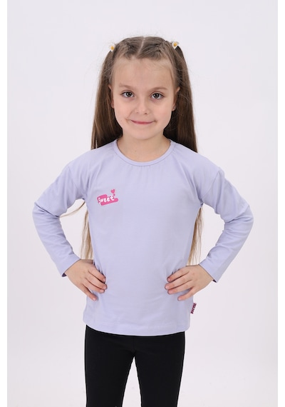 Toontoy Kids Toontoy Kız Çocuk Sweet Baskılı Tişört Mavi