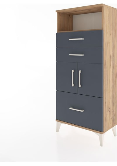 Hyperion Dolap 2 Raflı 3 Çekmeceli 2 Kapaklı 60x44x134 Çam-an... Çam