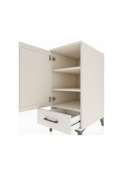 Kronos Komodin 3 Raflı Tek Çekmeceli Tek Kapaklı 44x59x96 Aytaşı-aytaşı Aytası