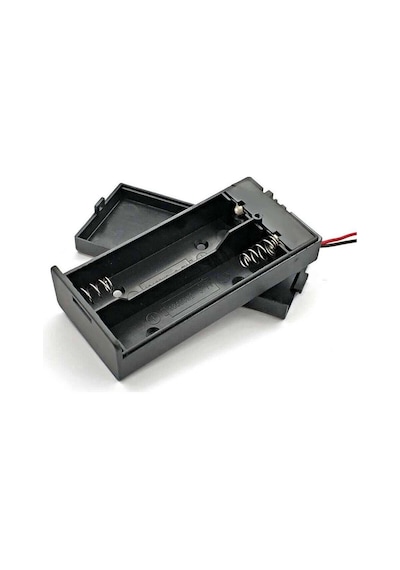 18650 2li Pil Kutusu On/off Anahtar 15cm Kablolu 2 Adet Seri Lityum Lion Dc 7.4v Kapaklı Batarya