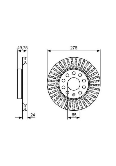 Volkswagen Golf 7 1.2tsı 2012-2017 Bosch Ön Disk 276 Mm 2 Adet