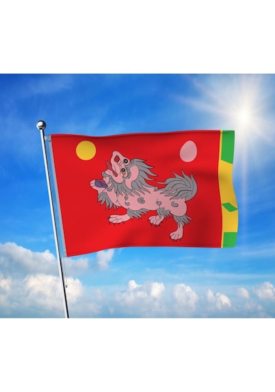 Tibet İmparatorluğu Bayrağı Premium Raşel Kumaş 100x150 Cm Diğer