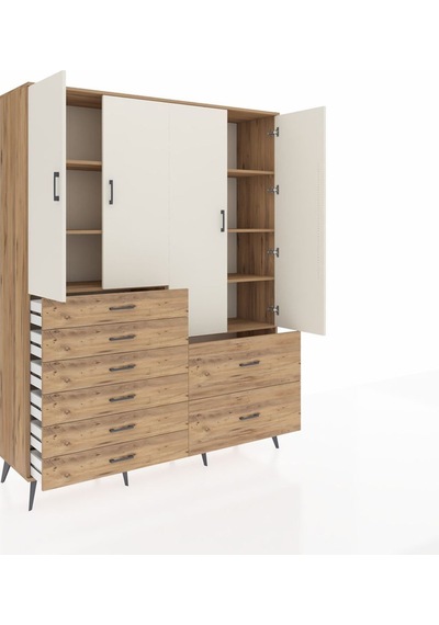 Hyperion Gardrop 7 Raflı 8 Çekmeceli 4 Kapaklı 176x44x221 Çam-aytaşı/çam Aytaşı/çam Hyperion Gardrop 7 Raflı 8 Çekmeceli 4 Kapaklı 176x44x221 Çam-aytaşı/çam Aytaşı/çam