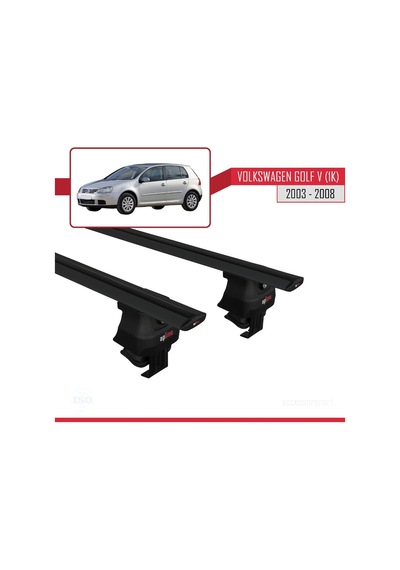 Volkswagen Golf V 1k 2003-2008 Arası İle Uyumlu Ace-4 Ara Atkı Tavan Barı Siyah
