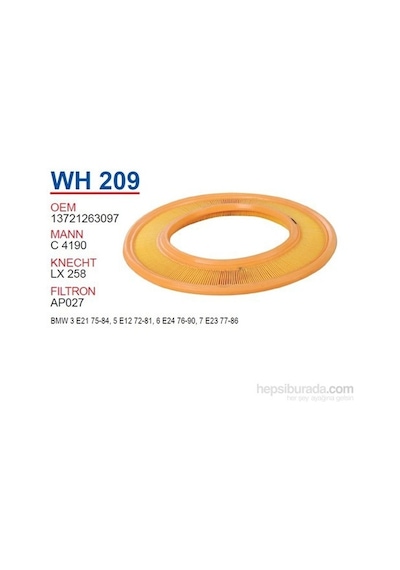 Wunder Bmw E21 3 Serie E12 5 Serie E23 7 Serie Tepsi M30 Yağ Filtresi Oem No:13721263097