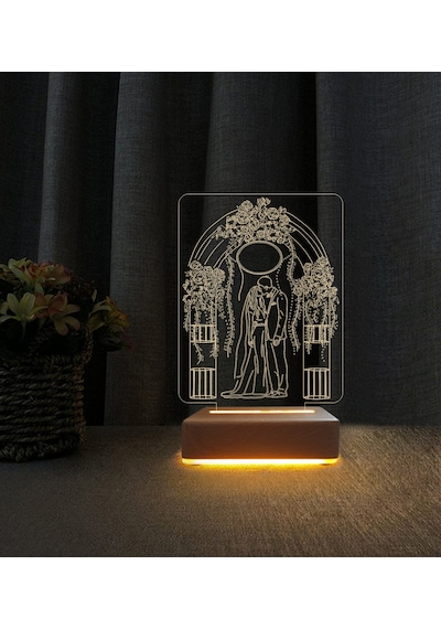 Düğün Tasarım Lamba 3d Led Masa Lambası Doğum Günü Hediyesi Lamba