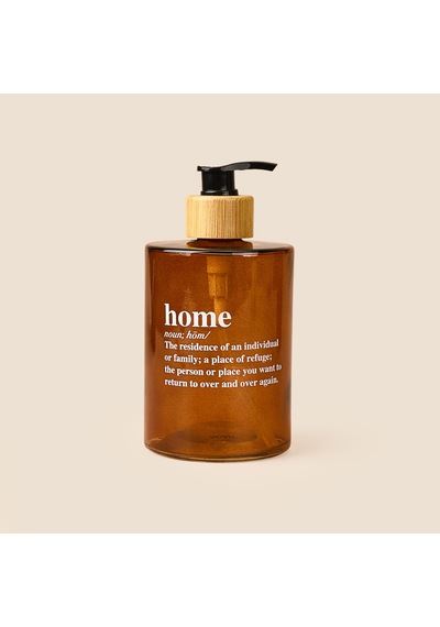 Cam Sıvı Sabunluk - Amber / Siyah - 450 Ml Çok Renkli